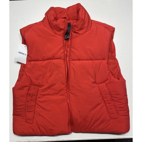 Forever 21 Jackets & Blazers - Forever 21 Women's Puffer Vest Jacket Red Medium